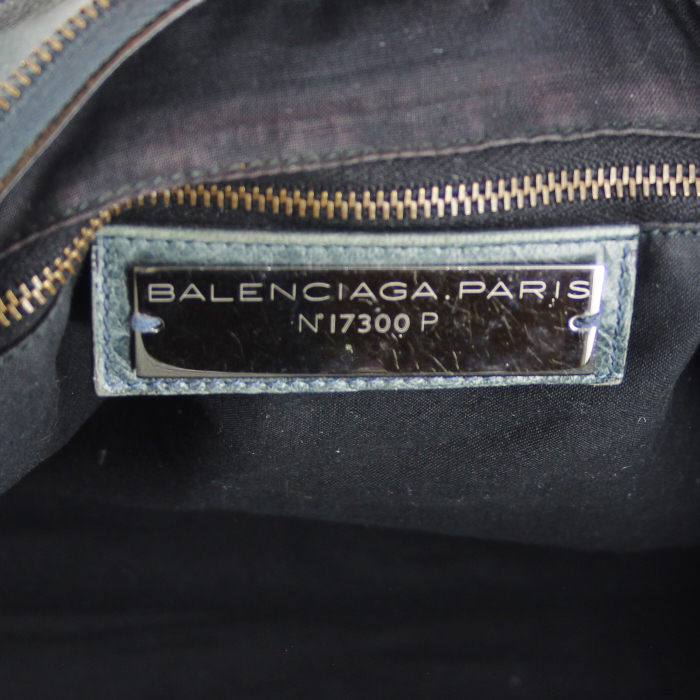 Balenciaga sac City en cuir gris  - Detail D4