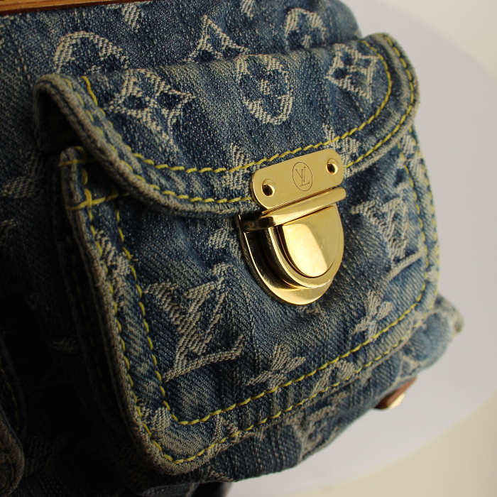 Louis Vuitton sac en toile monogram et cuir naturel - Detail D4