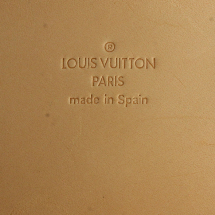 Bolso de mano Louis Vuitton Ambre en vinilo marrón - Detail D5