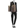 Shopping bag Louis Vuitton Neverfull modello grande in tela monogram e pelle naturale - Detail D1 thumbnail