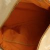 Bolso de mano en lona estampada beige y cuero marrón - Detail D2 thumbnail