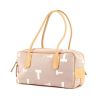 Tod's small model Bag in pink printed canvas and beige leather - 00pp thumbnail