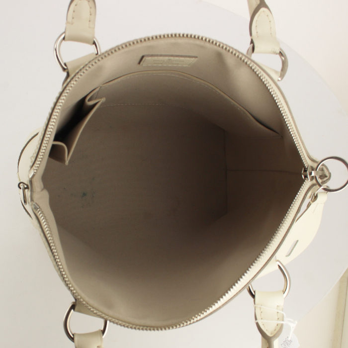 Louis Vuitton Lockit small model handbag in white epi leather - Detail D2