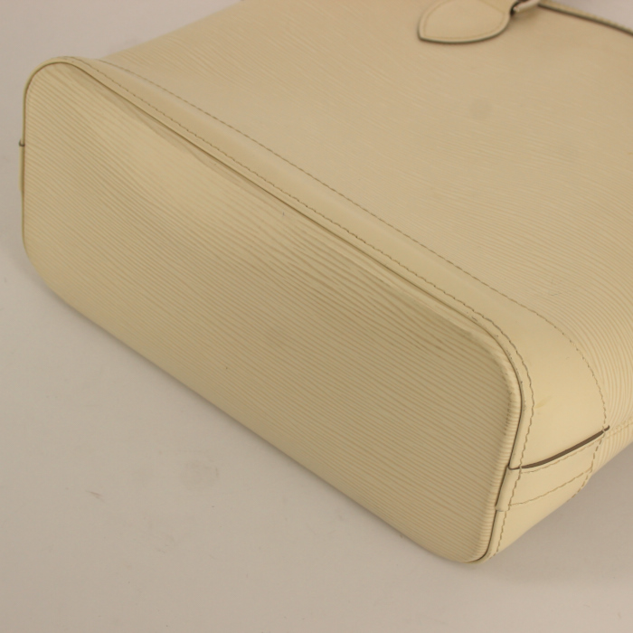 Louis Vuitton Lockit small model handbag in white epi leather - Detail D5