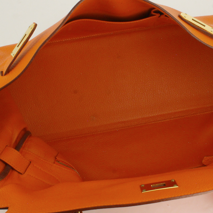 Hermès sac Kelly Shoulder 40 cm en cuir orange  - Detail D2