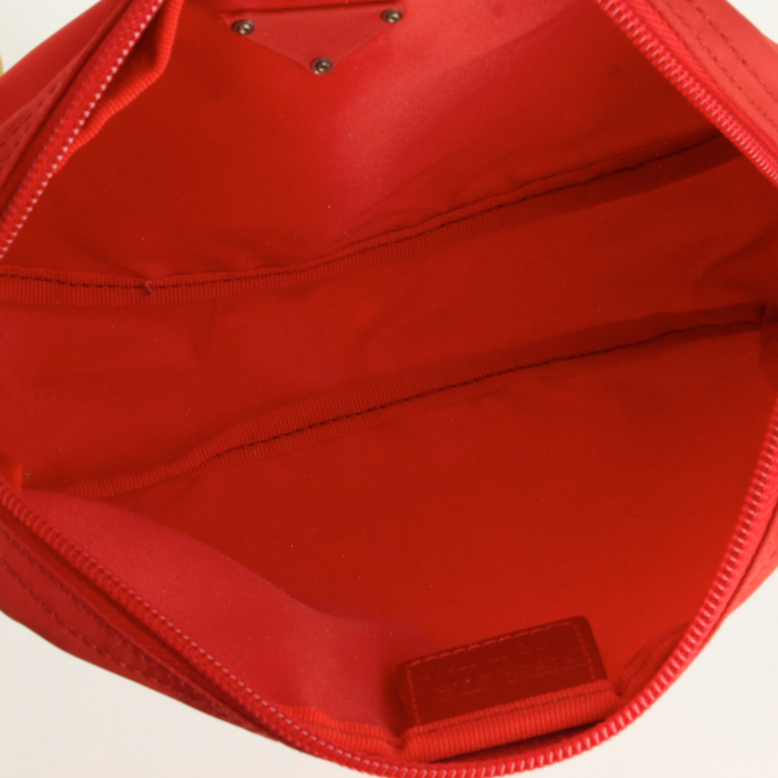 Prada set of two pouch in beige and red canvas - Detail D2