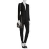 Chanel Timeless small model handbag in black quilted leather and white piping - Detail D1 thumbnail