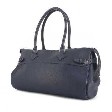 Borsa a spalla in pelle togo blu