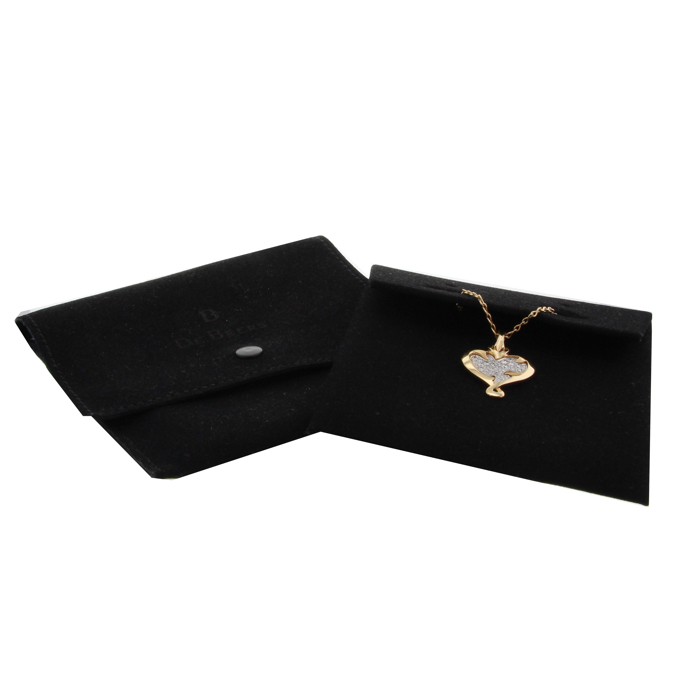 De Beers rose gold, white gold and diamonds Rose In Heart necklace - Detail D2