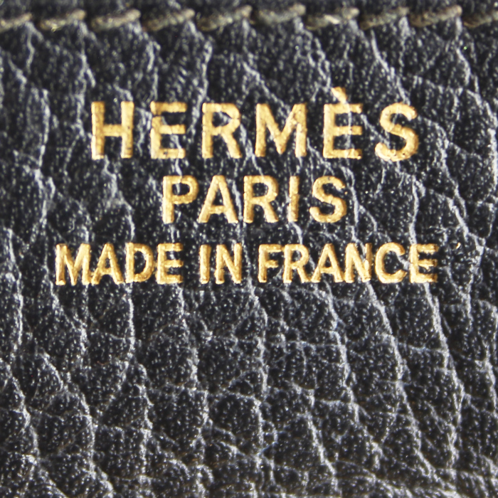 Borsa Hermes Birkin 40 cm in pelle nera - Detail D3