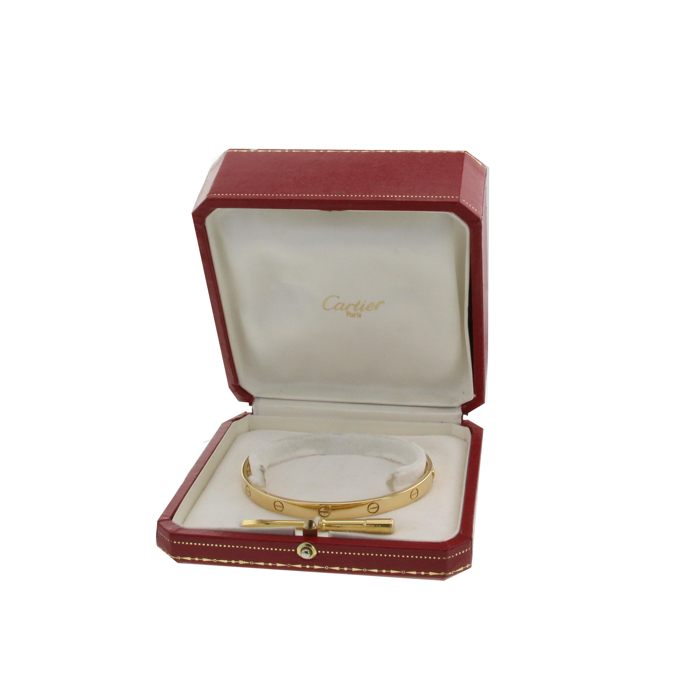 Brazalete Cartier Love en oro amarillo - Detail D2