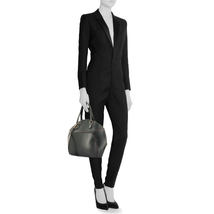 Sac Hermes Ile de shiki en cuir vert - Detail D2
