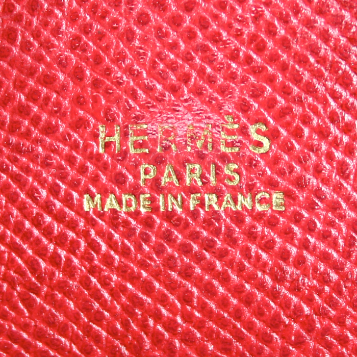 Bolso Cabás en cuero Courchevel rojo - Detail D4