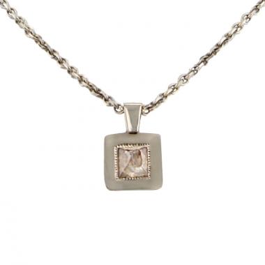 De Beers collar Talisman en oro blanco y diamantes en bruto