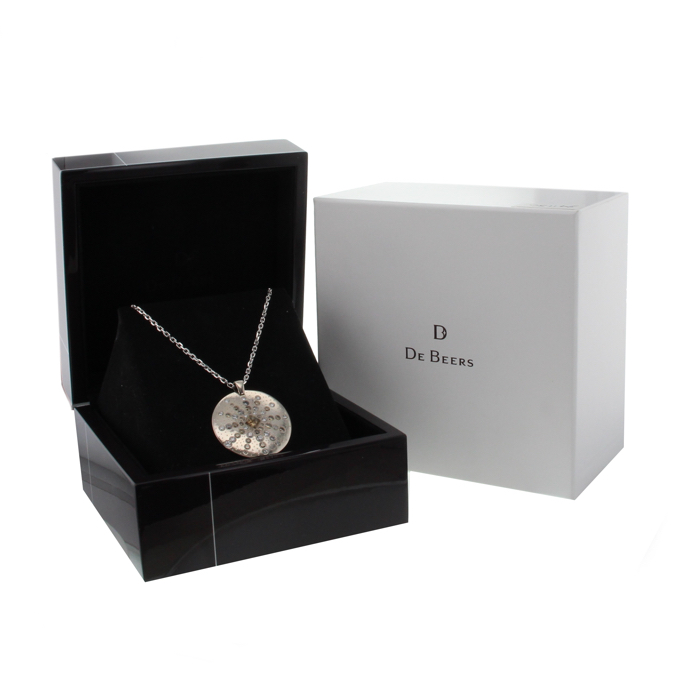 Necklace in white gold,  diamonds and rough diamonds - Detail D2