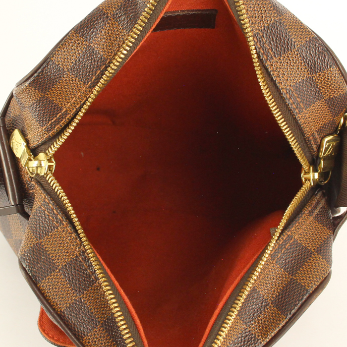 Louis Vuitton besace Olav en toile damier ébène et tissu marron - Detail D2