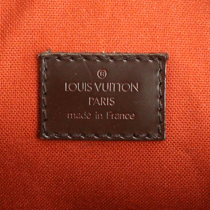Louis Vuitton besace Olav en toile damier ébène et tissu marron - Detail D3