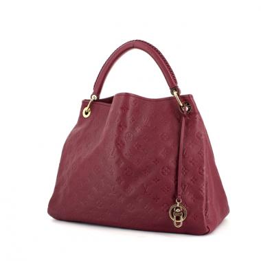 Handbag in raspberry pink monogram leather