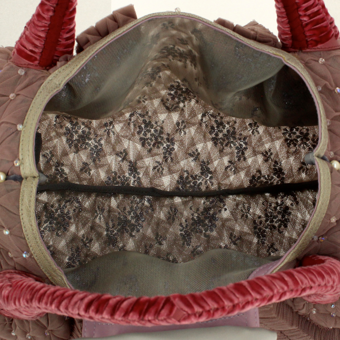 Fendi sac à main Spy en tissu et perles roses - Detail D2