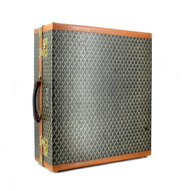 Baul en lona monogram negra