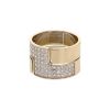 Anello Dinh Van Seventies modello grande in oro bianco e diamanti - 00pp thumbnail