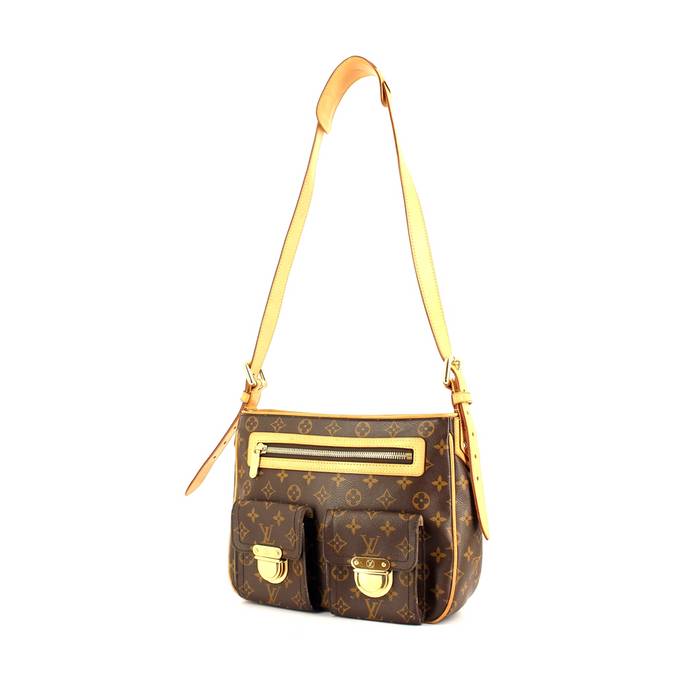 Louis Vuitton sac en toile monogram et cuir naturel