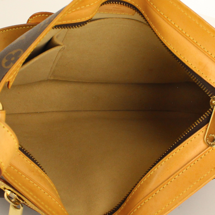 Bolso de mano en lona Monogram cuero natural - Detail D2