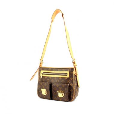 Louis Vuitton handbag in monogram canvas and natural leather