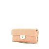 Chanel sac à main East West en toile rose et cuir vernis blanc - 00pp thumbnail