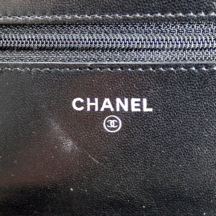 Chanel sac/pochette en cuir matelassé noir - Detail D5
