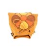 Bottega Veneta handbag in gold leather with flower pattern - 360 Front thumbnail