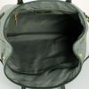 Sac cabas Prada Shopping en toile et cuir vert-d'eau - Detail D2 thumbnail