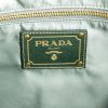 Sac cabas Prada Shopping en toile et cuir vert-d'eau - Detail D3 thumbnail