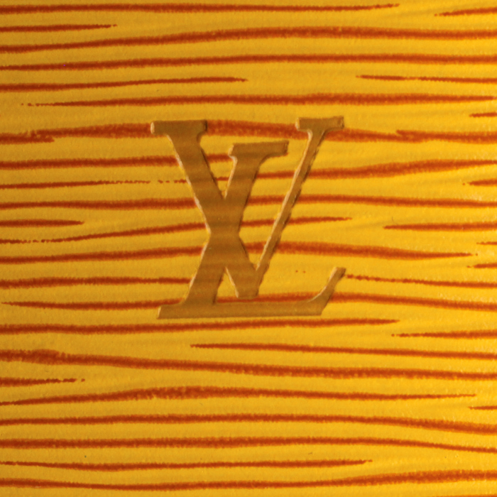 Louis Vuitton sac à main Lussac en cuir épi jaune - Detail D4