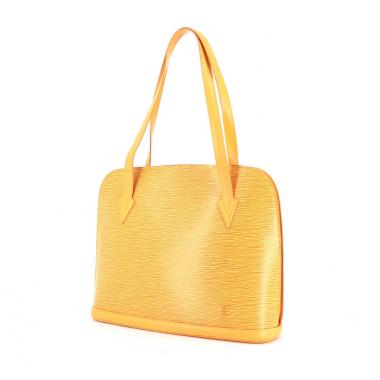 Louis Vuitton sac à main Lussac en cuir épi jaune