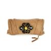 Pouch in brown leather - 360 Front thumbnail