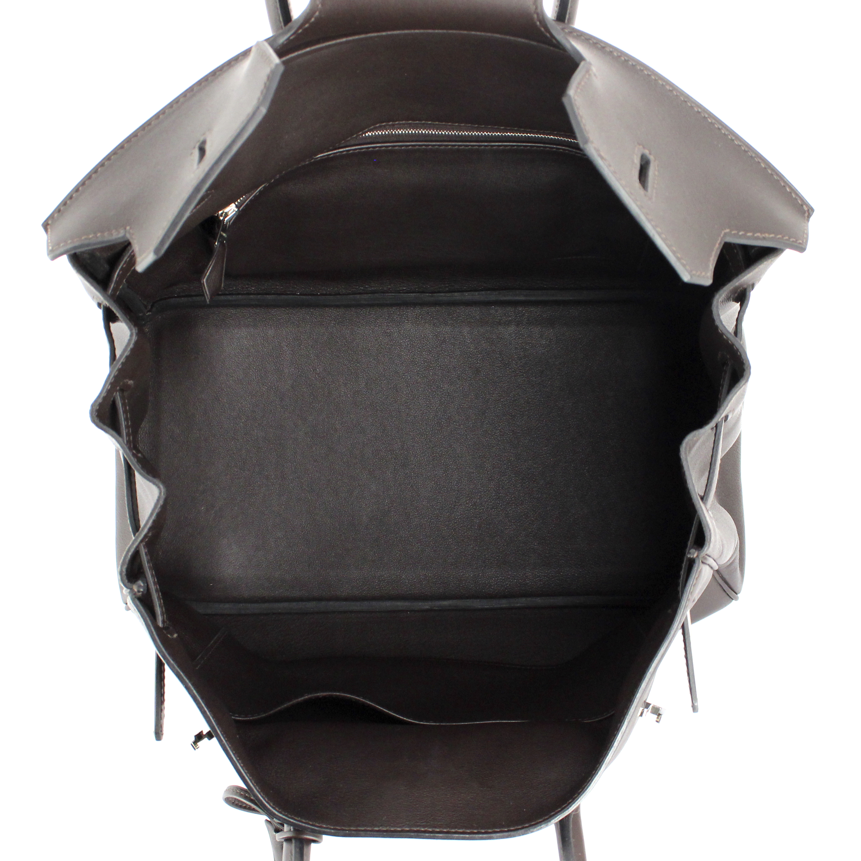 Hermes bolso de mano Birkin 35 cm en cuero swift marrón - Detail D2