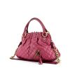 Handbag in pink quilted leather - 00pp thumbnail