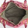Bolso de mano en cuero acolchado rosa - Detail D2 thumbnail