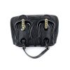 Handbag in grained leather and black patent leather - 360 Front thumbnail