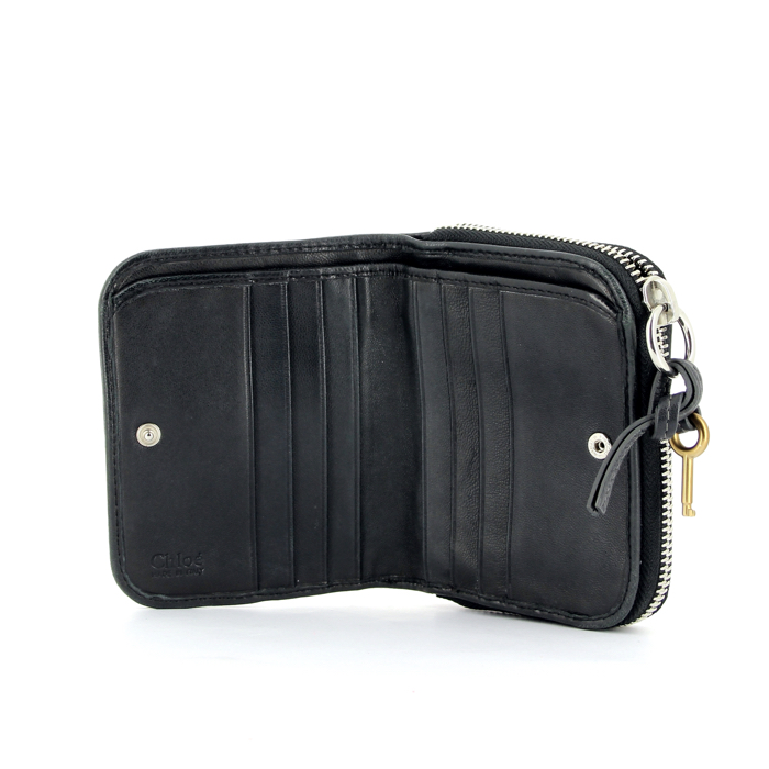 Portefeuille en cuir noir - Detail D1