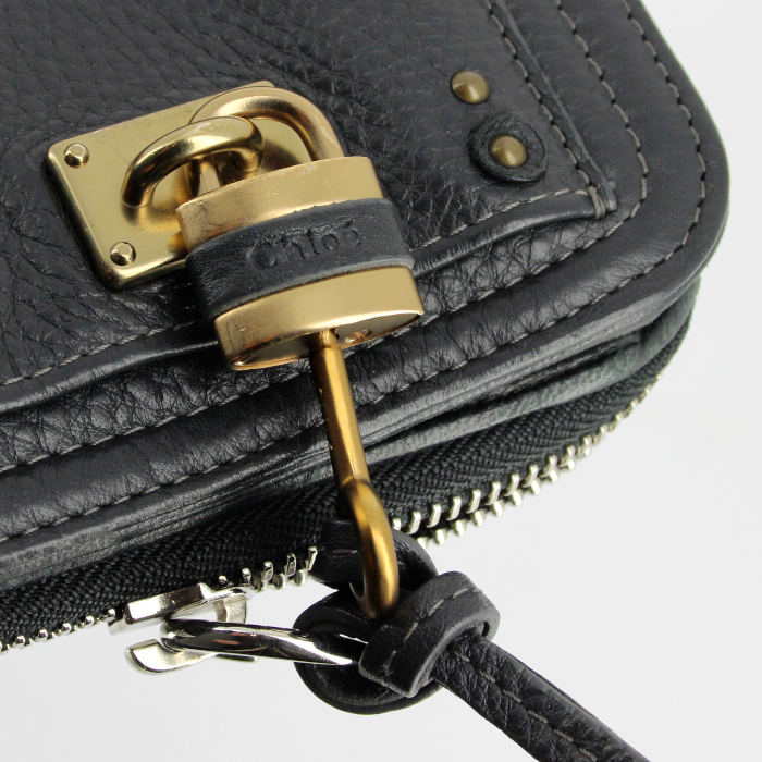 Portefeuille en cuir noir - Detail D4