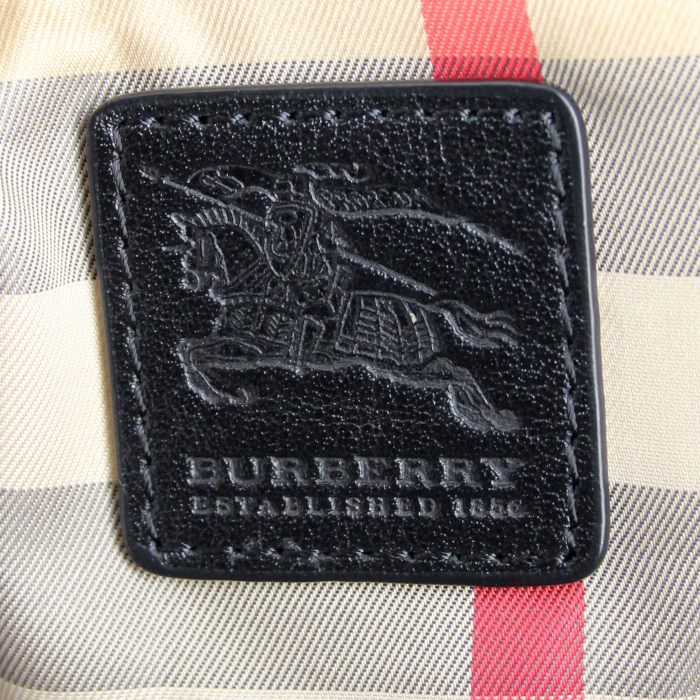 Borsa in tela verde kaki e pelle nera - Detail D3