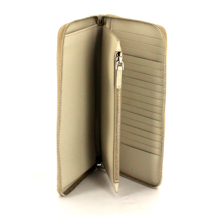 Prada Wallet in beige leather - Detail D2
