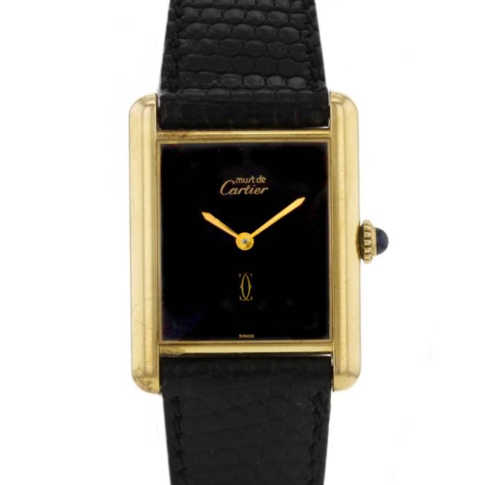 Reloj Cartier Tank Must de plata dorada