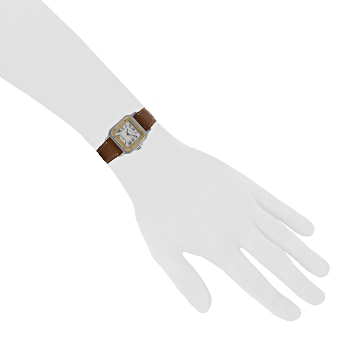 Cartier Santos watch in gold and stainless steel Circa  1990 - Detail D1