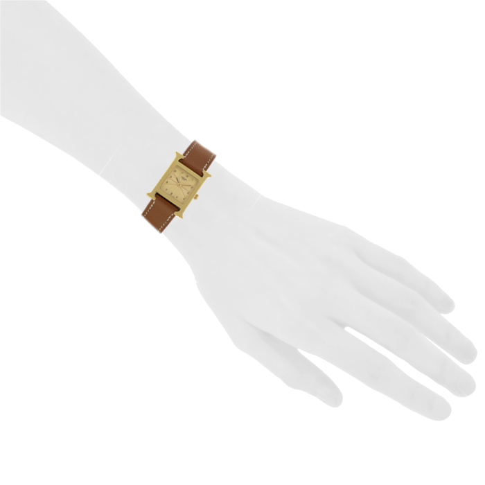 Reloj de pulsera para mujer Hermes Heure H de oro chapado - Detail D1