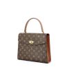 Handbag in monogram canvas and brown leather - 00pp thumbnail
