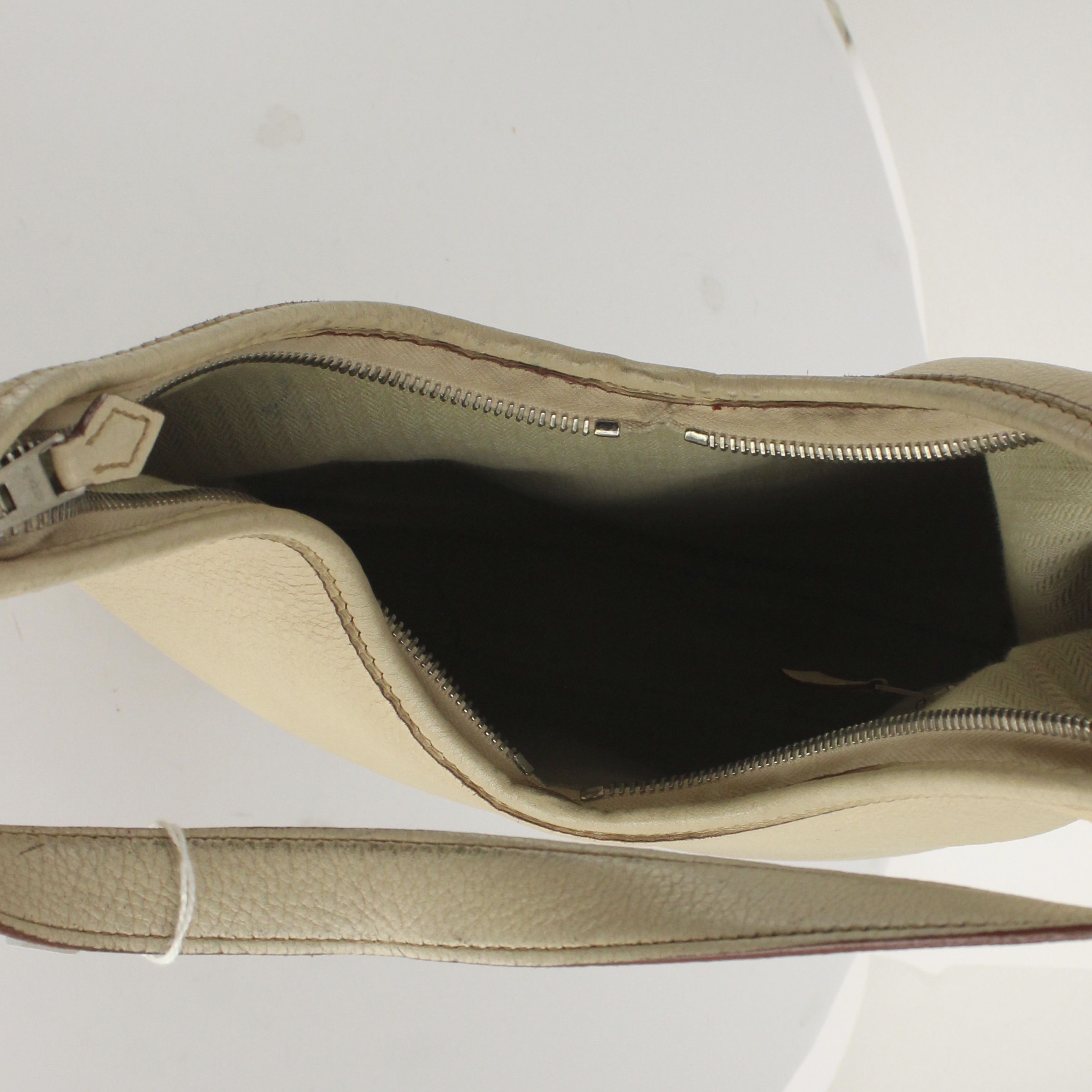 Borsa a spalla Massai in pelle beige - Detail D2