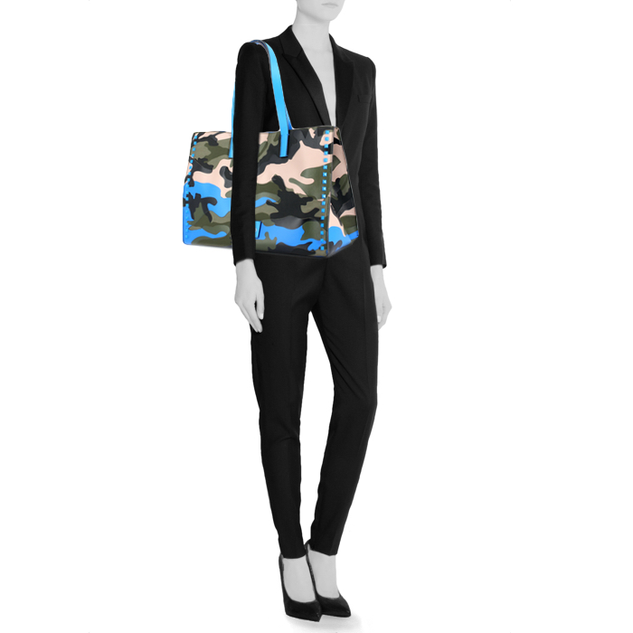 Bolso de mano y cuero azul - Detail D1